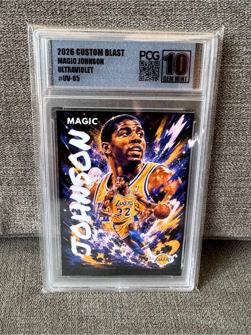 Magic Johnson - 2026 Custom Blast Ultraviolet #UV-05 PCG 10 Gem Mint